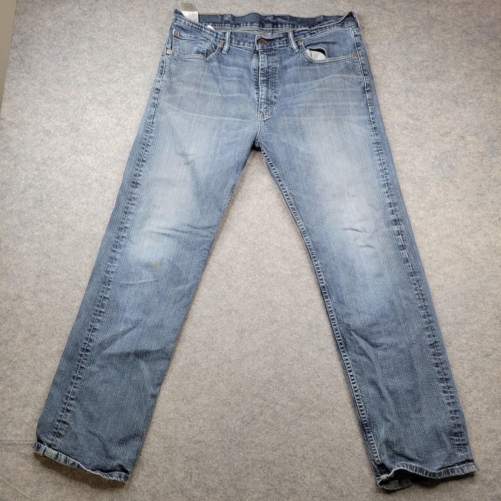 Levis 505 Jeans Mens 38x32 Medium Wash Blue Regular Straight Stretch Denim Pants